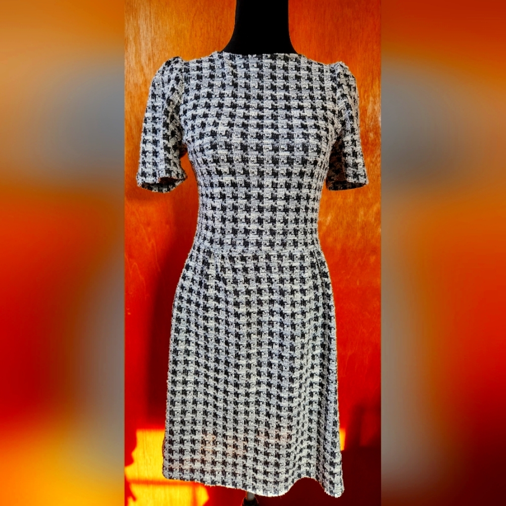 Aqua tweed dress